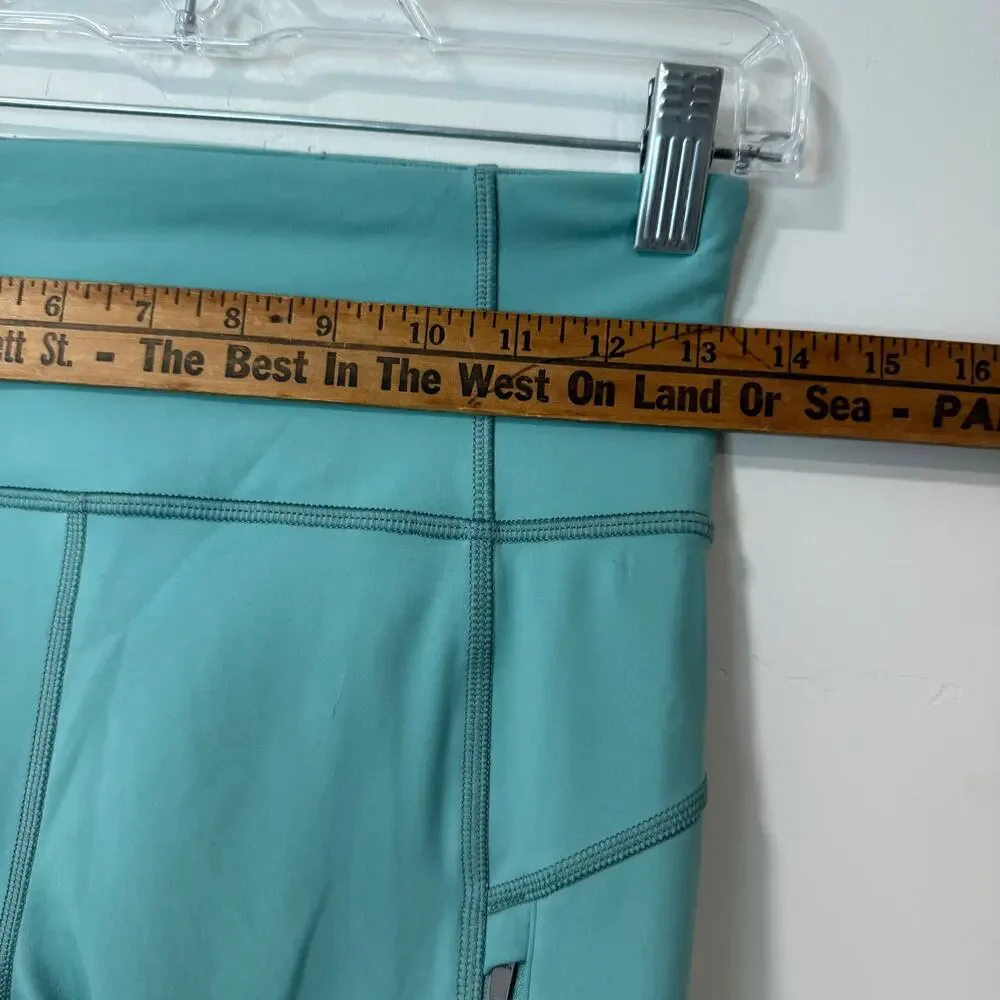 Athleta Women's‎ Rainier Leggings Tights Running Fleece Pockets Blue Small